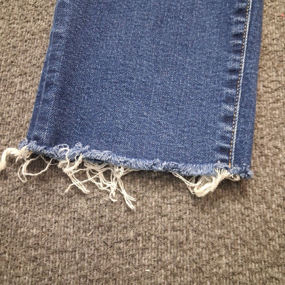 Edwin Bree High Rise Straight Leg Jeans Deja Blue Raw Hem Size 28 EW2003ICN - Picture 14 of 14